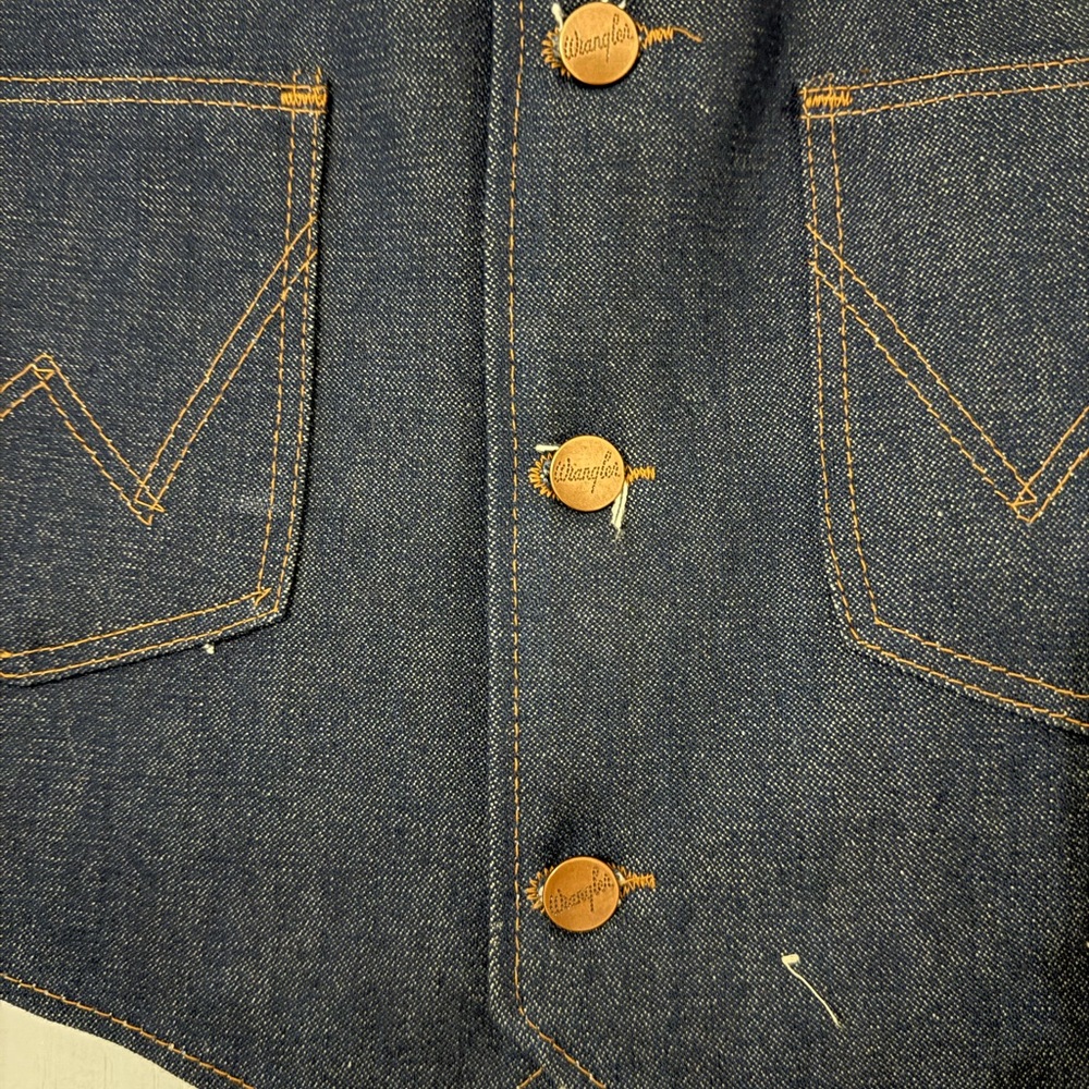 Wrangler 1970’s Deadstock Men's Denim Vest - Picture 4 of 5